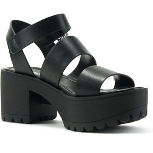 Soda Women Open Toe Block Heel Sandals with Adjustable Ankle Strap